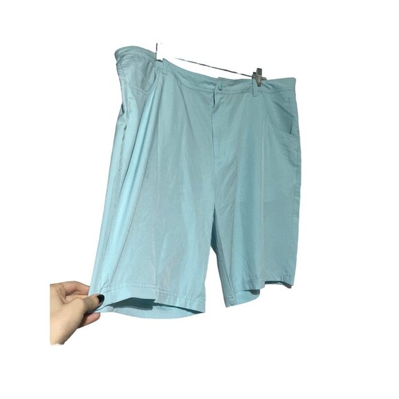Short Par 4 Men's Men's Chino Shorts Performance Golf Flex Light Blue Size 42 - Picture 2 of 5